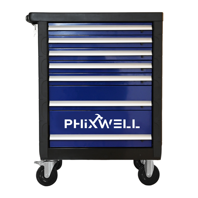 719511 PHIXWELL 7 laci kabinet alatan dengan pelindung sudut plastik dan plat penutup
