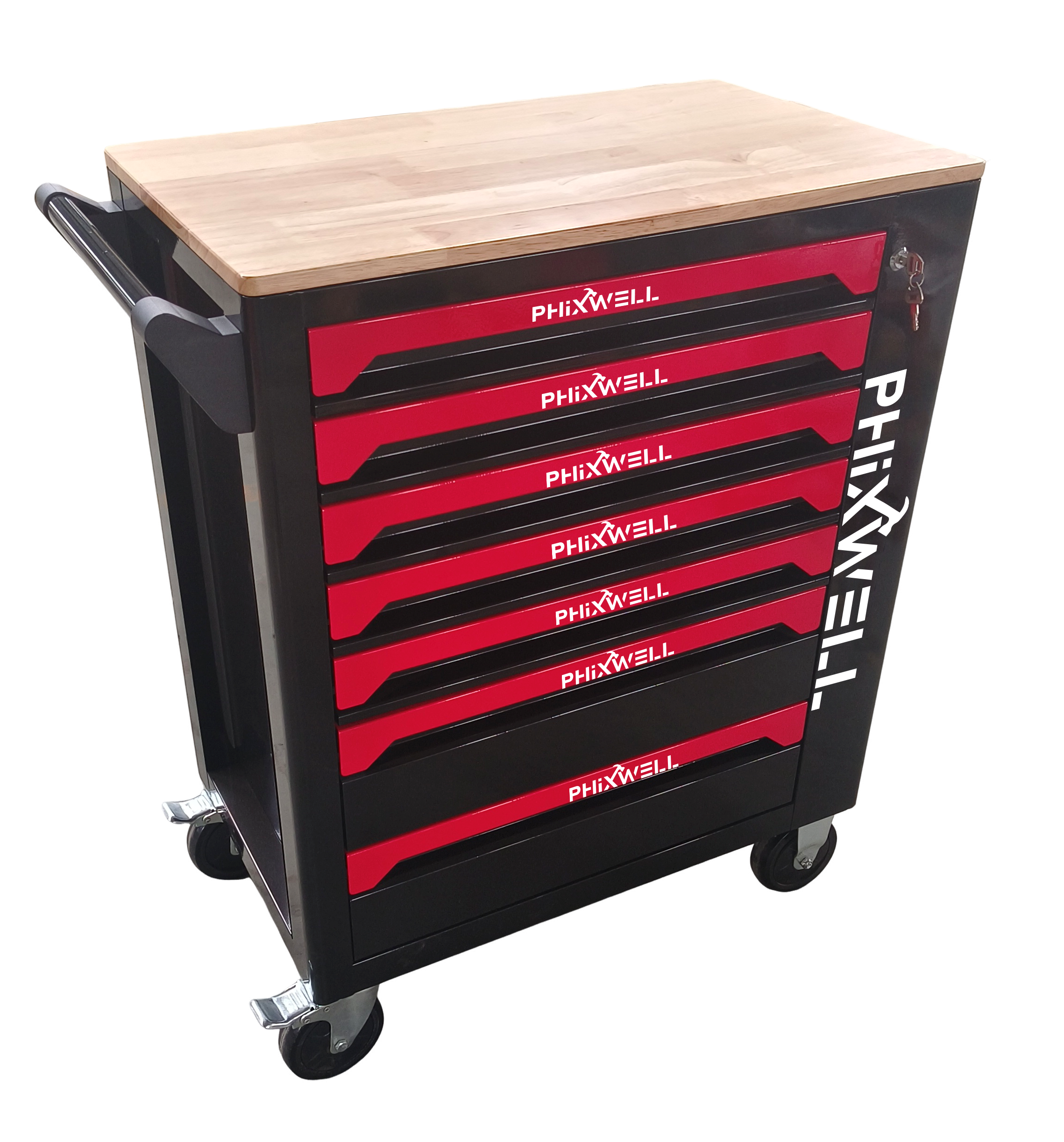 719507 PHIXWELL 7 laci kabinet alatan dengan bahagian atas kaunter