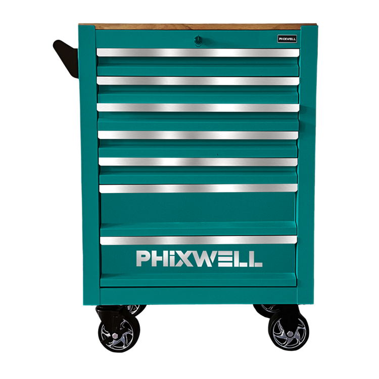 719506 PHIXWELL 7 laci kabinet storan dengan kaunter kayu