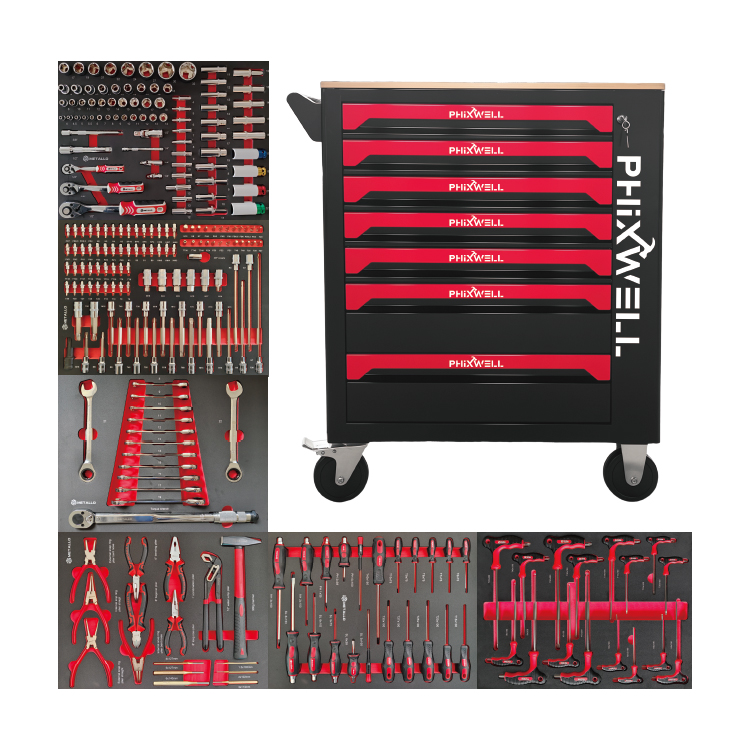 719507 PHIXWELL 7 laci kabinet alatan dengan bahagian atas kaunter