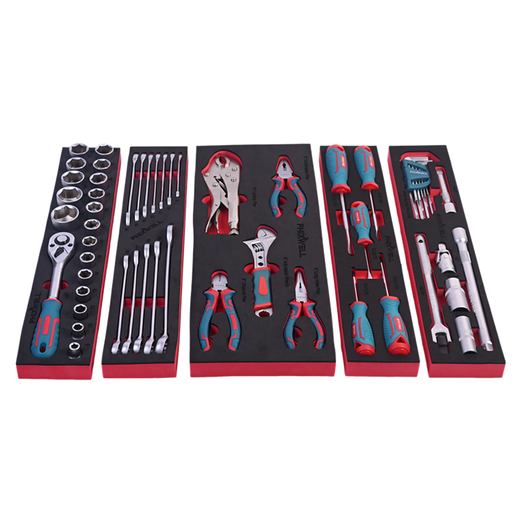 717302 PHIXWELL 56 pcs set alat tangan kotak besi isi rumah