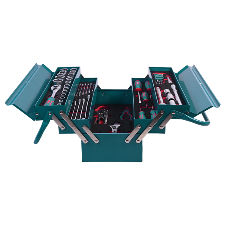 717302 PHIXWELL 56 pcs set alat tangan kotak besi isi rumah